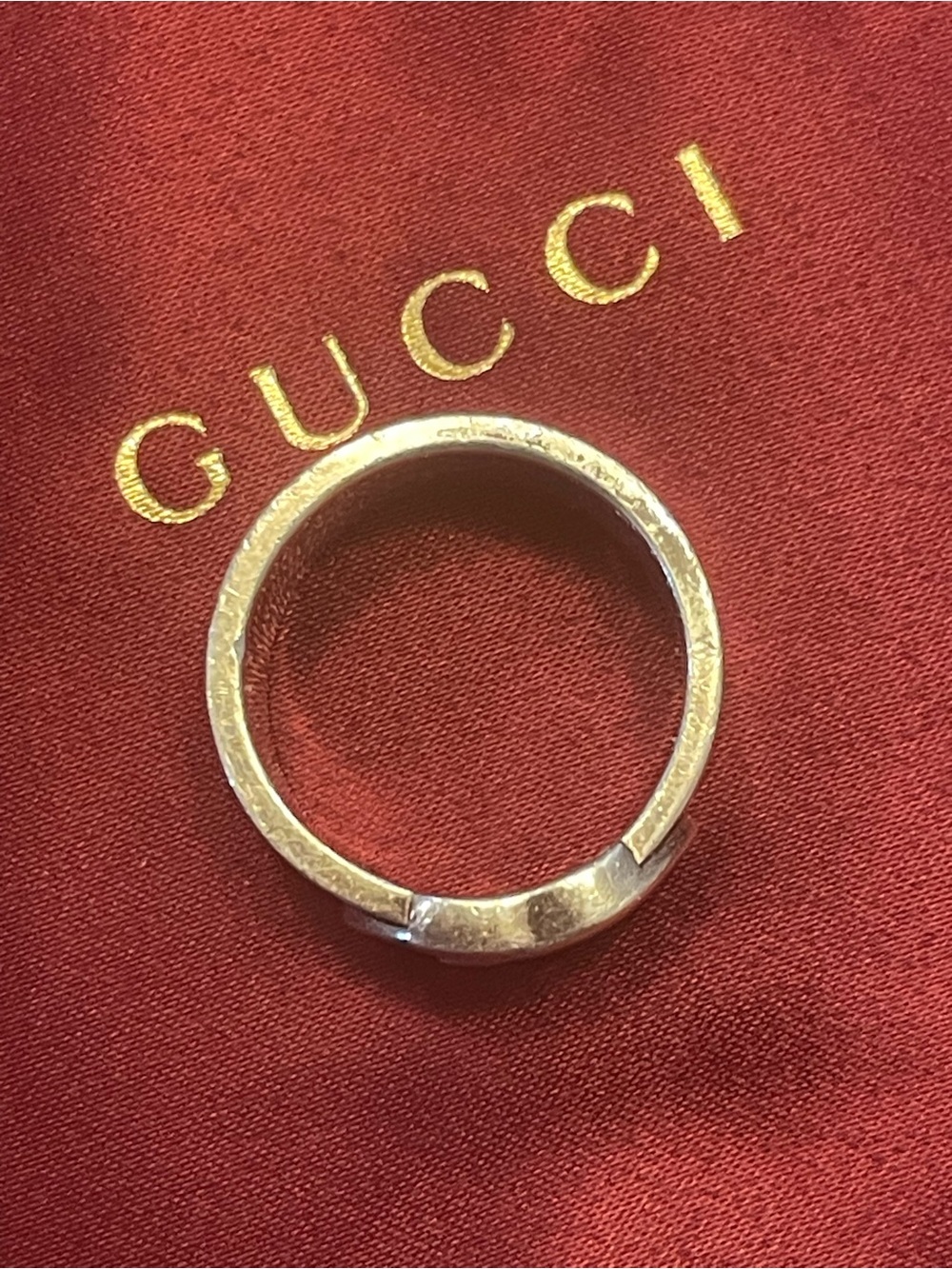 GUCCI~Interlocking G Sterling Silver Ag925 Ring - Picture 3 of 9